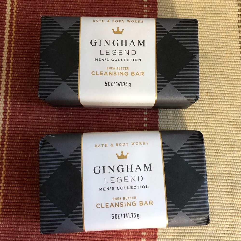 Bath & Body Works Gingham Legend Mens Collection Shea Butter Cleansing Bar 2Pack